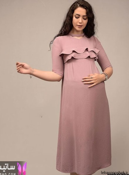 مدل لباس حاملگی با پارچه ابروبادی