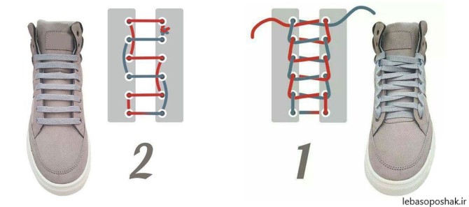 مدل بستن بند کفش چرمی