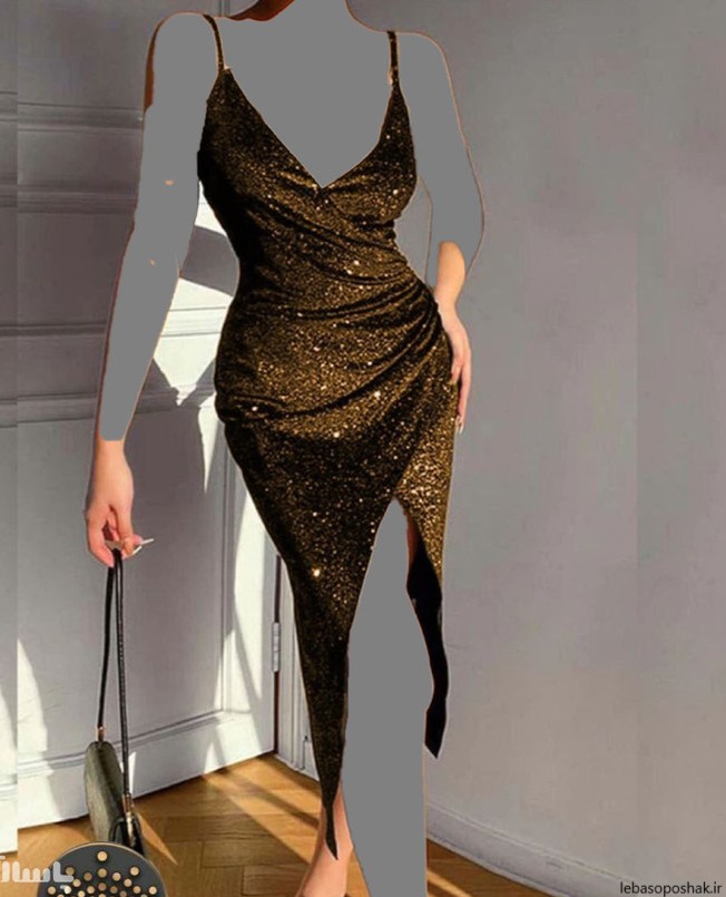 مدل لباس مجلسی بلند لمه و شنی
