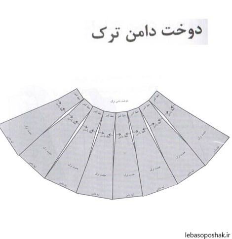 مدل دامن کوتاه بچه گانه با الگو