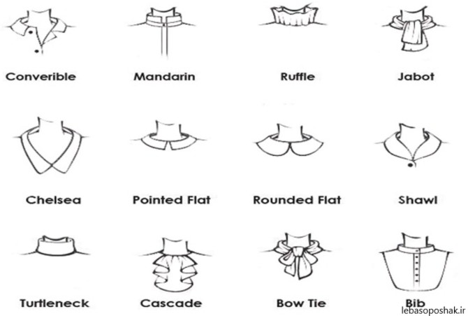 مدل طراحی یقه لباس
