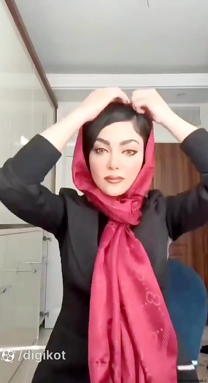 مدل بستن شال سر زنانه