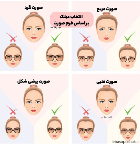 مدل عینک مناسب برای صورت گرد