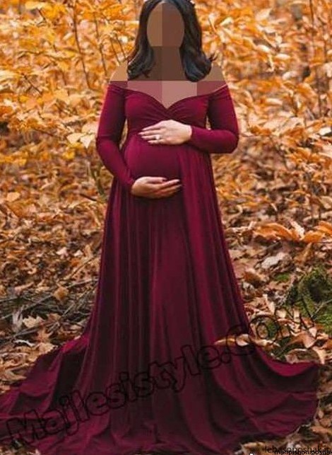 مدل لباس مجلسی حاملگی پوشیده
