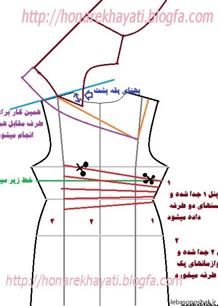 مدل دوخت پیراهن کوتاه زنانه