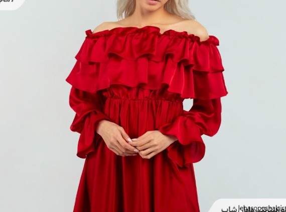 مدل لباس با رنگ زرشکی