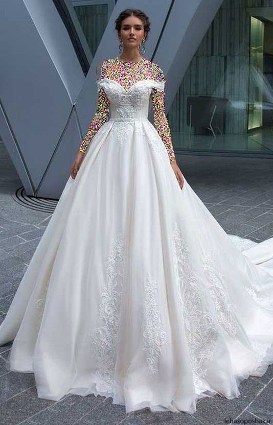 مدل لباس عروسی دکلته