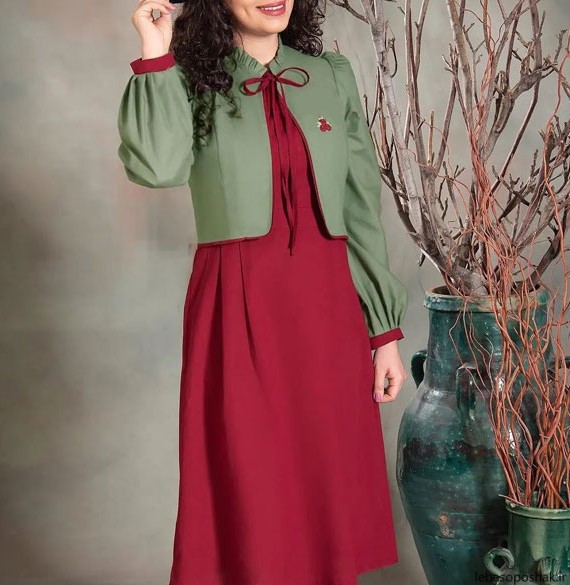 مدل لباس مجلسی سارافون با کت