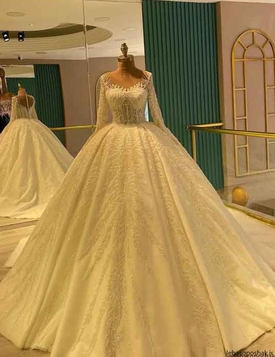 مدل لباس عروسی دکلته
