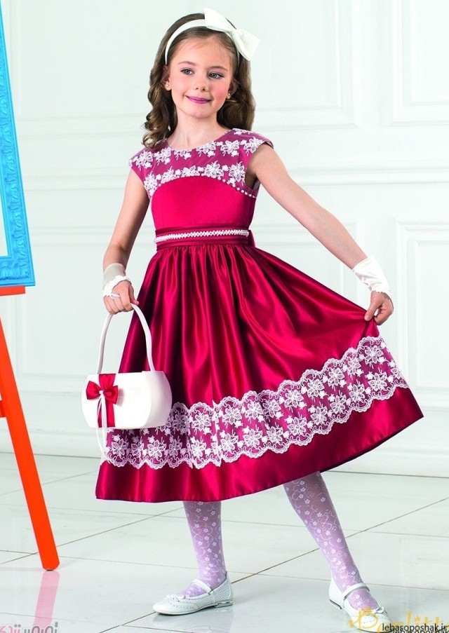 مدل لباس کودک با پارچه ساتن