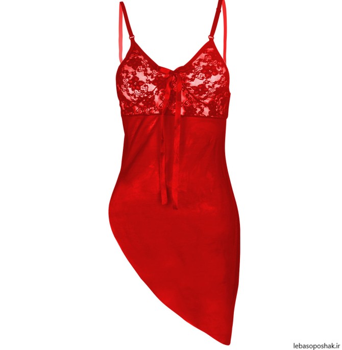 مدل لباس خواب ساتن قرمز