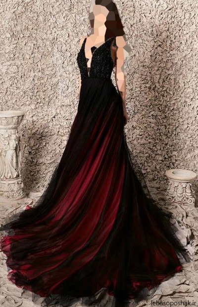مدل لباس مجلسی بلند رنگ مشکی