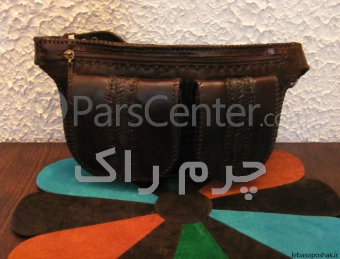 مدل کیف کمری مردانه چرم دست دوز