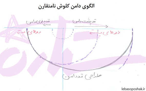 مدل دامن کلوش پیلی دار