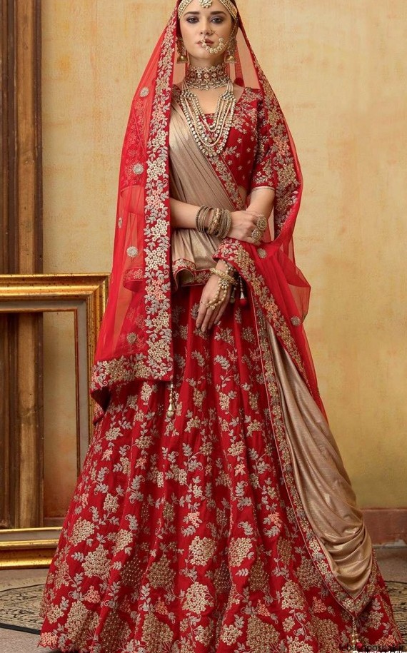 مدل لباس هندی با حریر