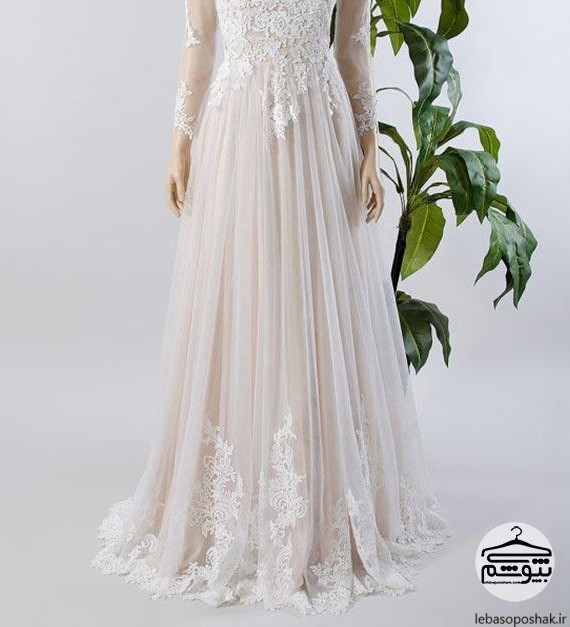 مدل لباس عروس دکلته پرنسسی