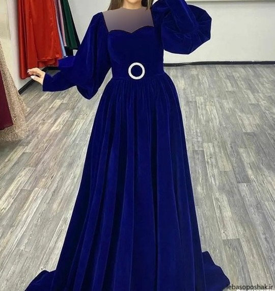 مدل لباس مجلسی حریر بلند در اینستاگرام