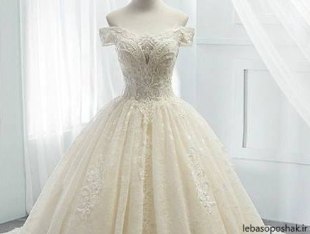 مدل لباس عروس دکلته پرنسسی