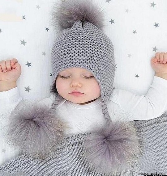 مدل بافت کلاه نوزادی با میل