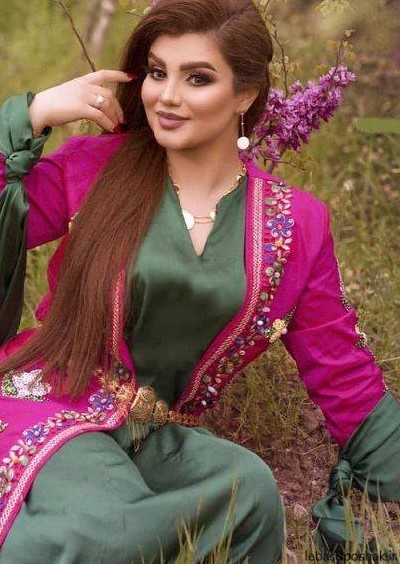 مدل یقه لباس کردی مهابادی