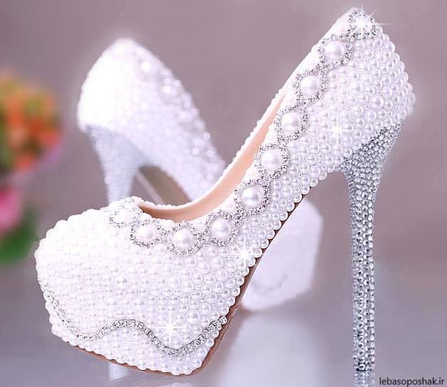 مدل کفش سفید برای عروس