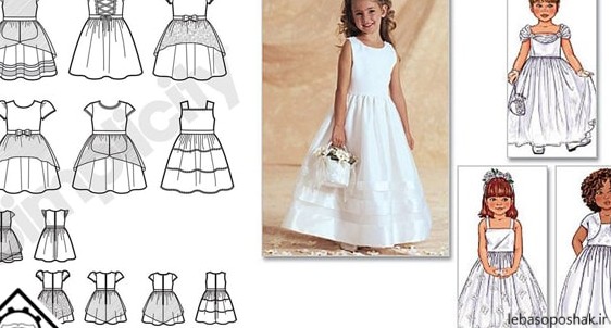 مدل ژپون لباس عروس بچه