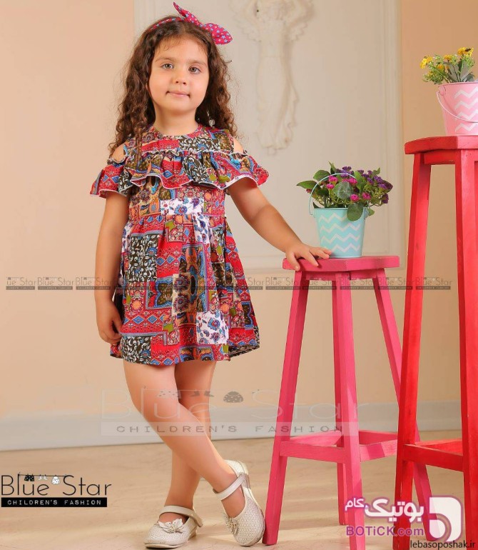 مدل لباس کودک دخترانه با پارچه نخی