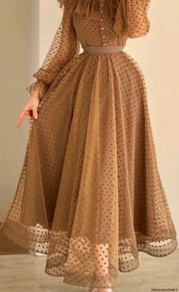مدل لباس مجلسی گیپور مشکی کوتاه