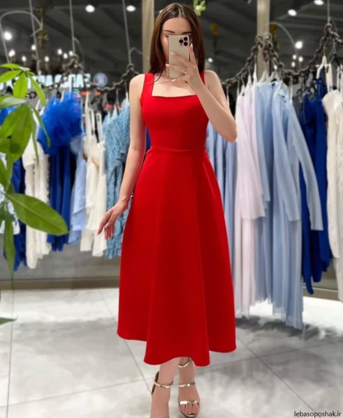 مدل لباس مجلسی شیک زنانه قرمز