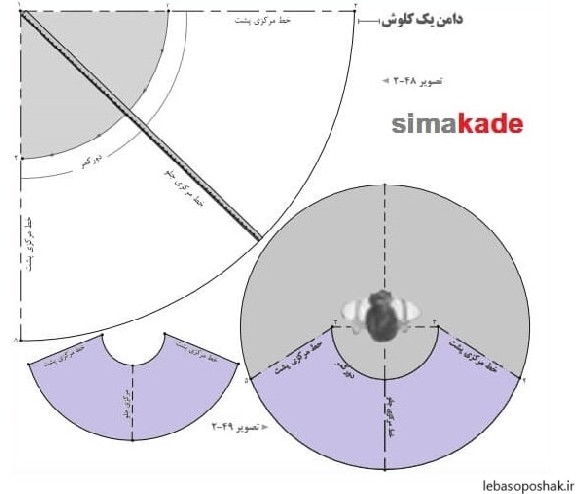 مدل دامن کلوش دنباله دار