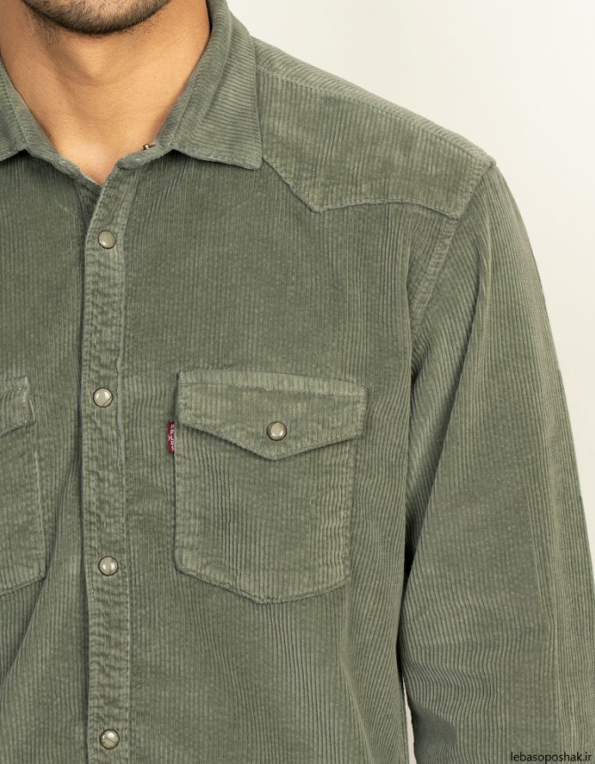 مدل پیراهن مردانه با پارچه مخمل کبریتی